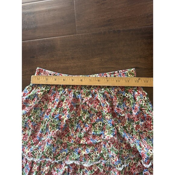 Next Trend Size 28 Mini Ruffle Floral Multicolor Lined Skirt Made In Turkey - Picture 8 of 8